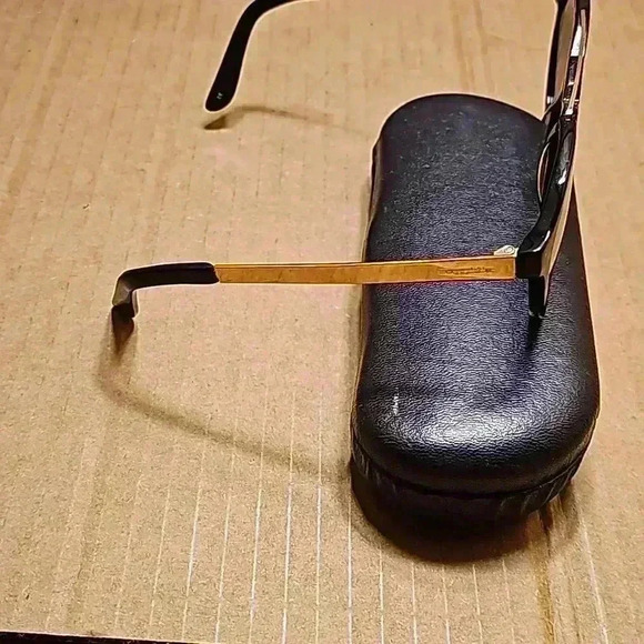 Mens Mango Pickles Gold and Black Rim Sunglasses FRAMES ONLY - Picture 4 of 5